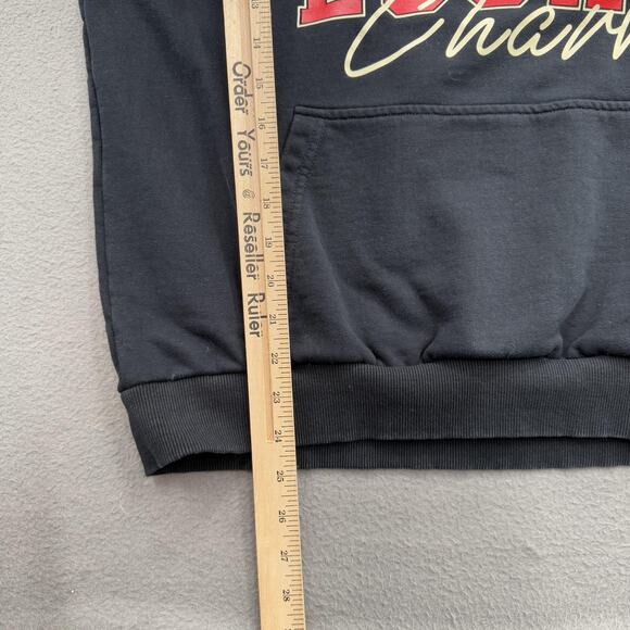 Lucky Charm Hoodie Mens Extra Large Black Graphic Pullover Bunny Kangaroo Pocket - Picture 5 of 10